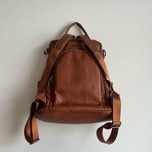 Backpack,pouch in the back,brown